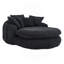 Canapé surdimensionné ovale rembourré à billes, canapé paresseux avec 3 grands coussins et 2 petits coussins, dossier enveloppant pour adultes, canapé à billes en chenille-1066696715