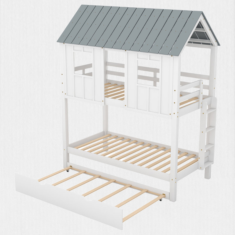 Twin Size Bunk Bed With Trundle
