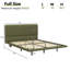 Structure de lit flottante avec lumière DEL, lit plateforme en cuir PU moderne, aucun sommier requis, assembler -1386624225-1386624227