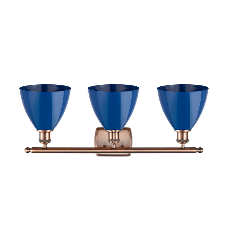 Schiavone 3 - Light Vanity Light, Bleu / cuivre antique