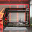 Lit mezzanine multifonctionnel en bois avec USB et RVB, design moderne
