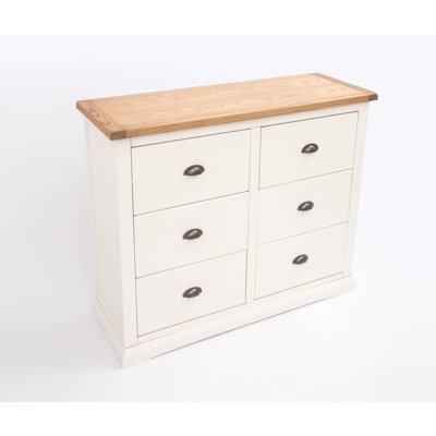 6 Drawer 110cm W Double Dresser