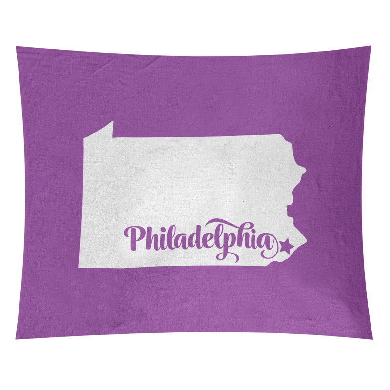 Tapisserie de Philadelphie, Pennsylvanie, H 68 po x l 80 po, Violet