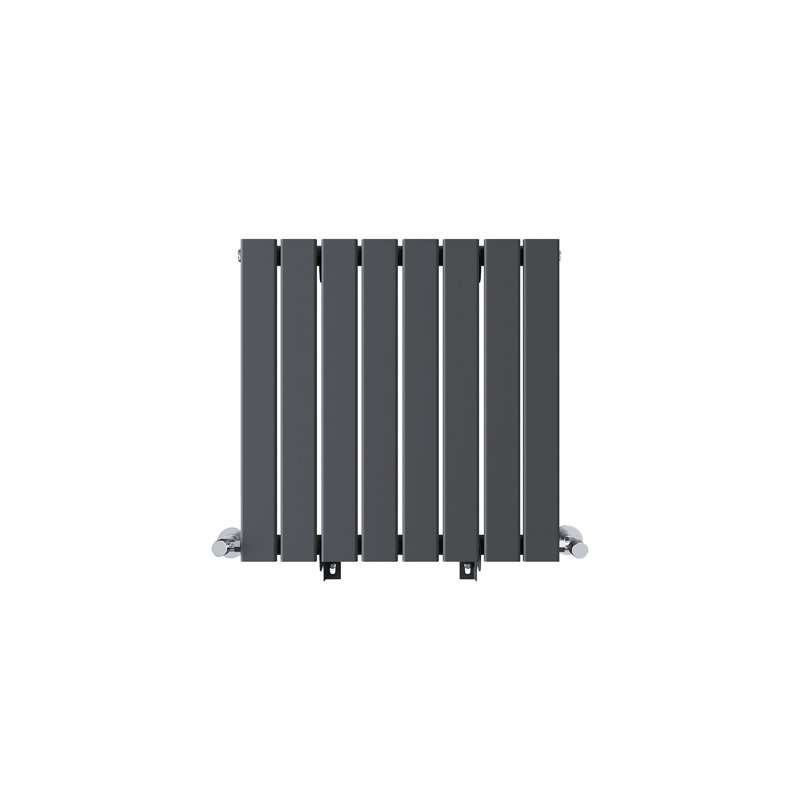 Sydnee Horizontal Designer Radiator, Anthracite, 60cm H x 60cm W x 4.9cm D