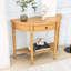 Console avec tiroir et tablette Farmhouse - Demi-lune rustique-1472263778