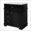 30-Inch Modern Black Bathroom Vanity With Sink, Soft-Closing Door, And Multiple Drawers For Ample Storage