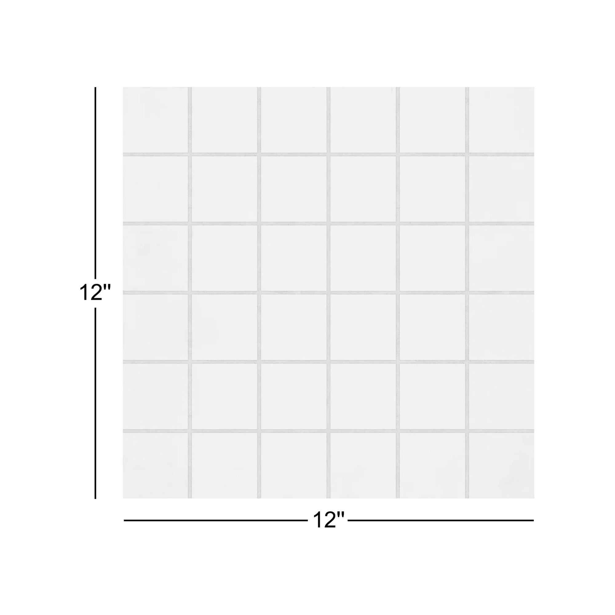 Marin 2" x 2" Square Matte Porcelain Mosaic Tile, Pebble Gray 