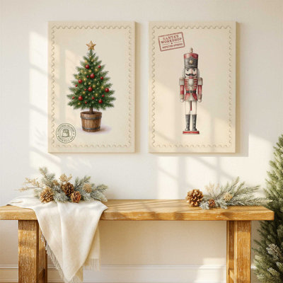 Ensemble de 2 toiles de Noël