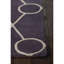 Cloral Authentic Hand-Tufted Handmade Cream Geometric Design on Purple Grey Wool Contemporary Area Rug-1928241012