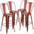Angelean 24" High Distressed Metal Indoor-Outdoor Counter Height Stool - Back-1736821947-1683327245