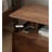 Modern Walnut Nightstand with Open Compartment and Drawer Storage