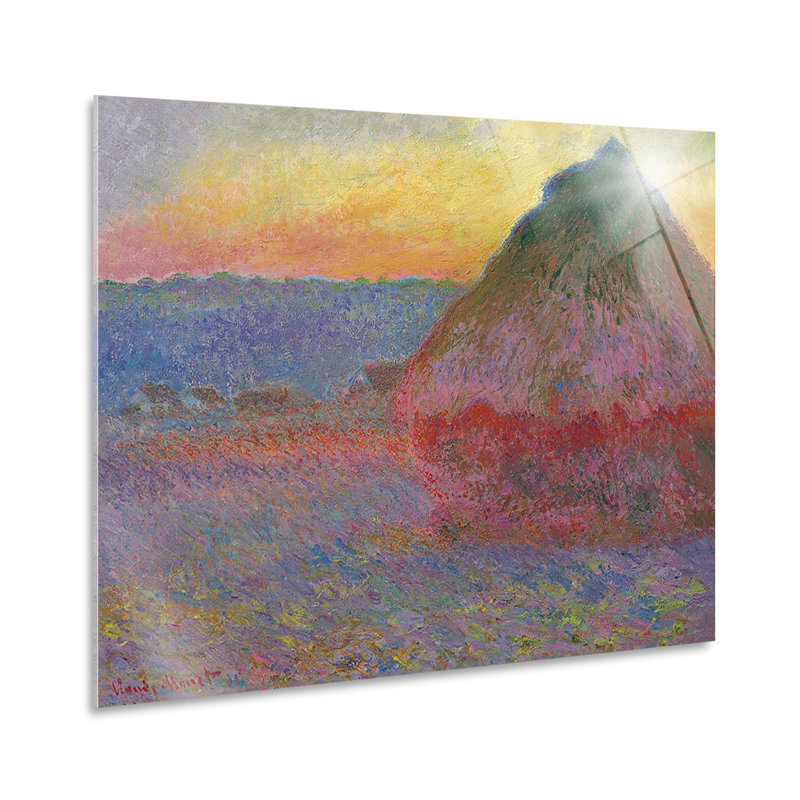 Wheat Sheaves by Claude Monet - No Frame Painting, Plastic/Acrylic, 70cm H x 100cm W