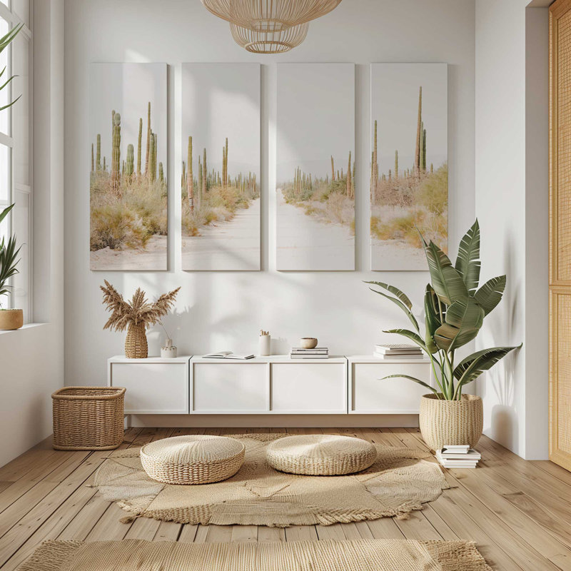 Desert Tranquility | 4 Panel Split Large Canvas Print, 36" H x 54" W