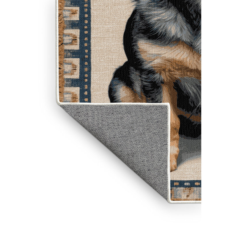  Tapis lavable suédois Vallhund Dogs, Rectangle 6 pi x 9 pi