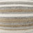 0H White/Taupe/Gray Striped Hemp And Cotton Pouf