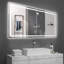 Miroir de salle de bain 72 "x 36" à DEL avec antibuée et capteur tactile - Miroir mural moderne sans cadre pour meuble-lavabo, salle de douche ou vestiaire-1828350165