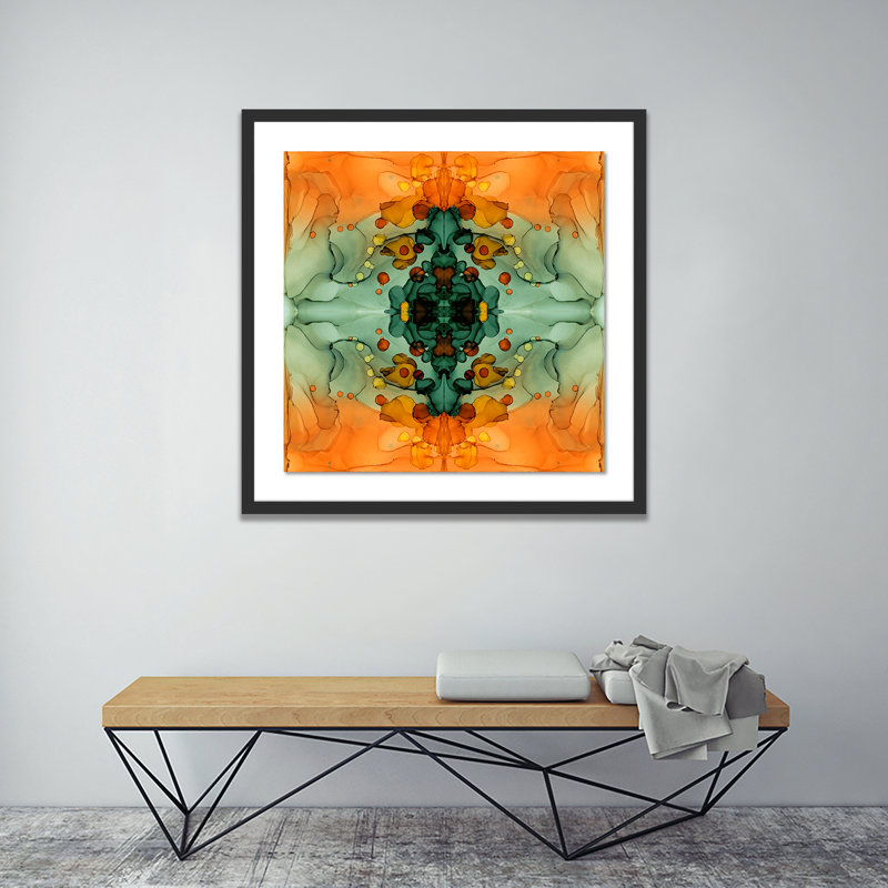 Kaleidoscope 5 Print by Julie Pelaez, Black, 40" H x 40" W x 2.5" D