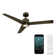 54" Lotus 3 - Blade Outdoor Smart Ceiling Fan with Remote Control and LED Light Kit Included, Works With Alexa and iOS or Android App