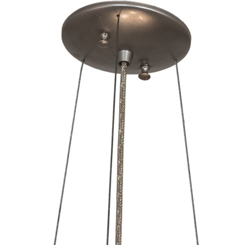 Luminaire suspendu bol en nickel à 3 lumières Cantero
