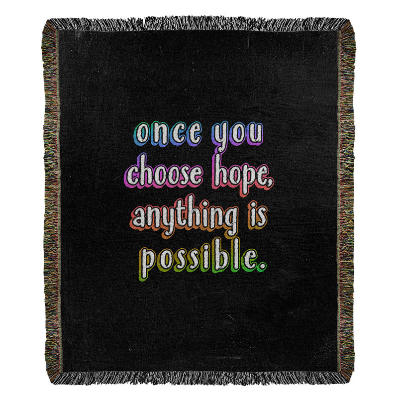 Hand Woven Throw Blanket, Queen, Rainbow