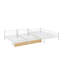Lit superposé double au-dessus de simple et simple, lit superposé triple en métal avec tiroirs-779457549