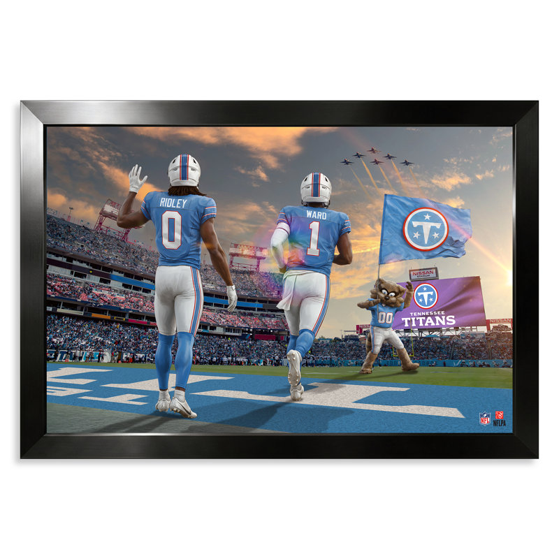 Impression encadrée NFL Tennessee Titans 2 joueurs 27" x 39", NFL Tennessee Titans
