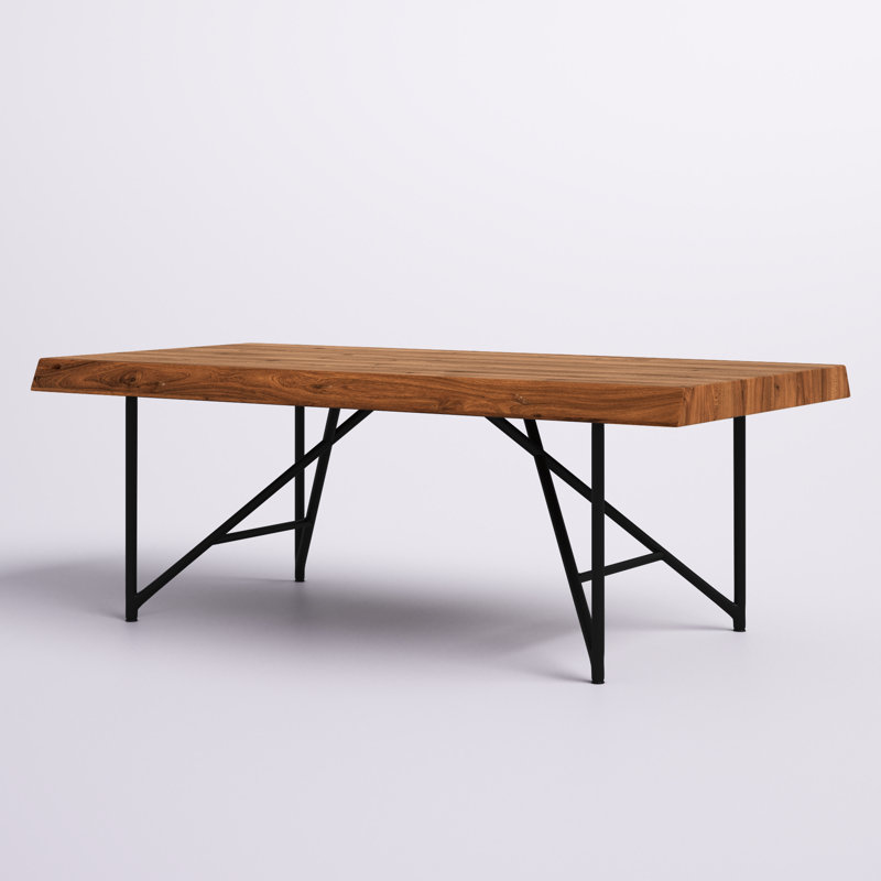 Table basse Winschoten Live Edge, noyer clair
