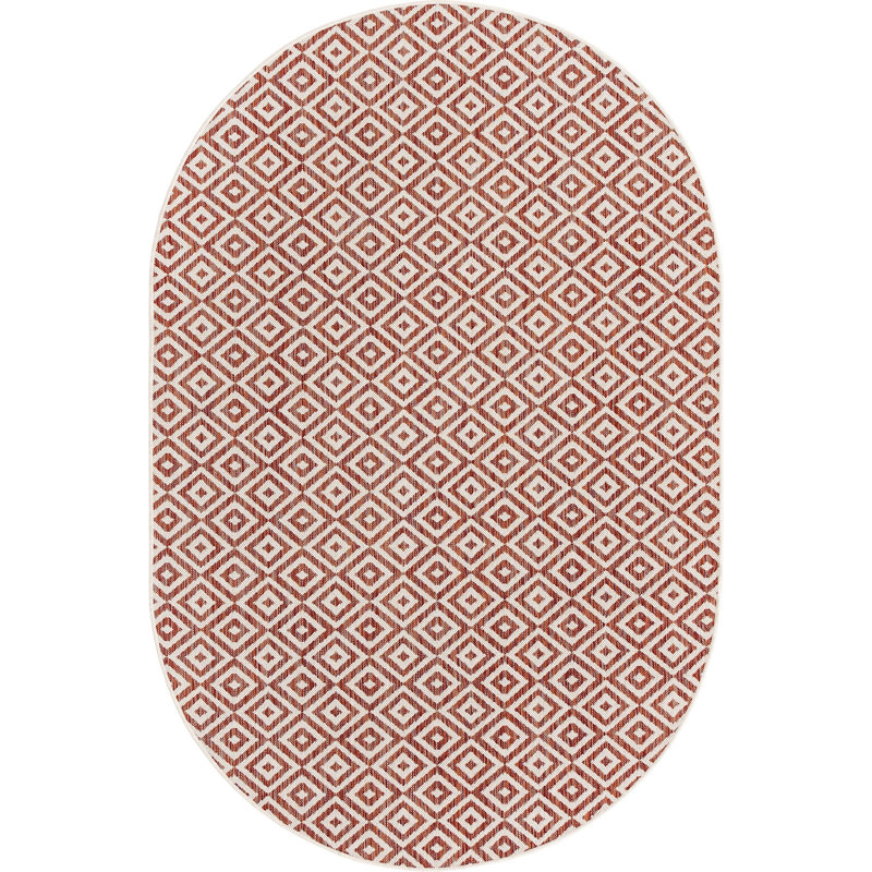 Tapis rouge d'extérieur, Ovale 5 pi 3 po x 8 pi