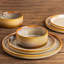 Service de table en céramique 12 pièces pour 4 personnes - Ensemble de bols et assiettes en porcelaine légère | Résistant aux égratignures | Va au four, au micro-ondes et au lave-vaisselle-133420252