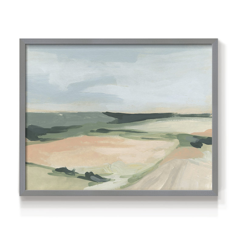 «Pastel Plains I», reproduction encadrée, Gris, H 22 po x l 28 po