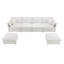 Canapé modulaire en chenille avec coussins doubles-466173736