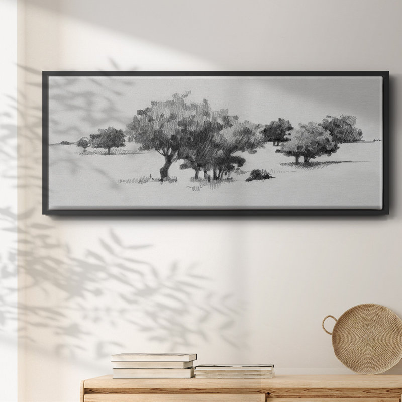 Treeline Sketch II- Framed Canvas
