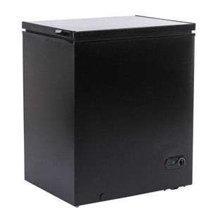 Congélateur coffre de garage 10,0 pi cu, congélateur supérieur à porte ouverte avec contrôle de la température réglable, fonctionnement silencieux, écoénergétique, noir / blanc