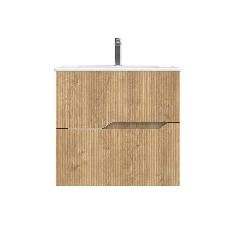 Tulipa Single Vanity, Natural Oak, 24"
