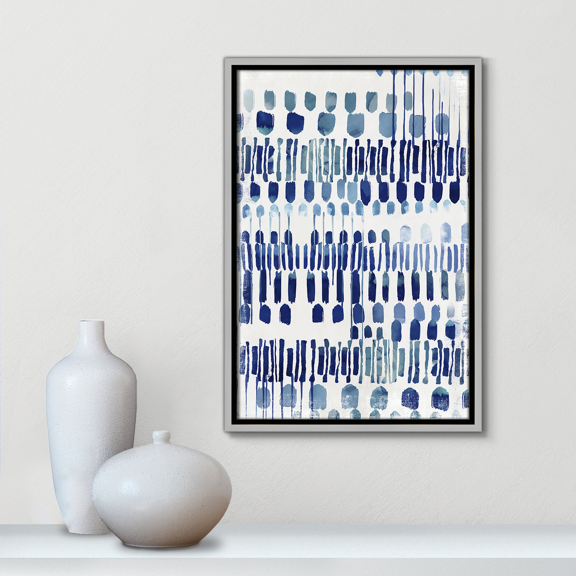 Continuously I - Painting Print, No Matte, Silver Framed Canvas, 19.5" H x 13.5" W x 2" D