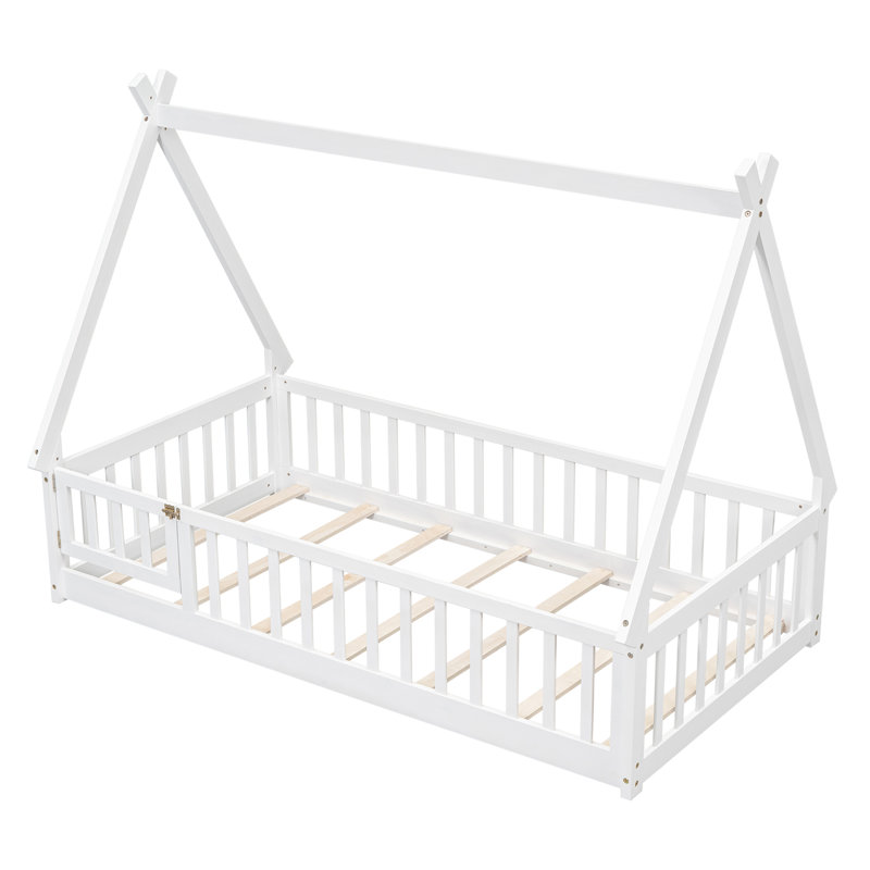 Lit pour enfant Dhima, Blanc, Simple