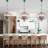 Ambrose 6-Light 18" W Rustic Solid Wood Chandelier French Country Chandelier Farmhouse Wood Chandelier Geometric Wood Chandelier-1113018064