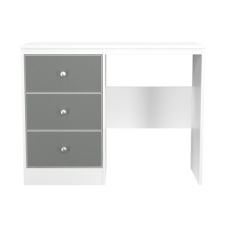 Bhargavi 3 Drawer Vanity (Ready Assembled), Uniform Grey/White