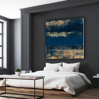 «Sea Of Blue And Gold», reproduction d'art sur toile géante 84 po x 84 po