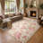 Vintage Floral Machine Washable Area Rug with Non-Slip Backing-976889818-989910810
