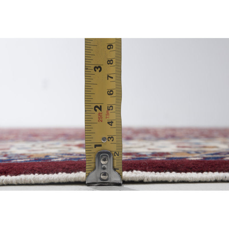 Hand Knotted Oriental Area Rug in Red