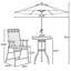 Ensemble de salle à manger d'extérieur 4 pièces avec structure en acier contemporaine, assises en toile et parasol inclinable, pour patios et terrasses.-118252130