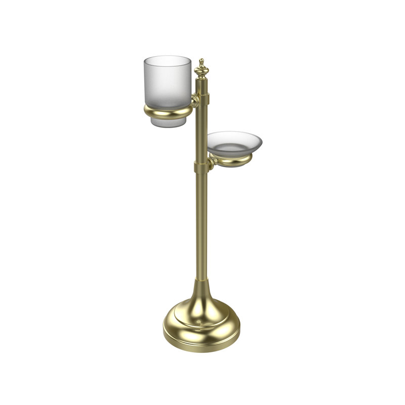 Porte-verres à anneaux multi-accessoires meuble-lavabo top, Laiton satiné