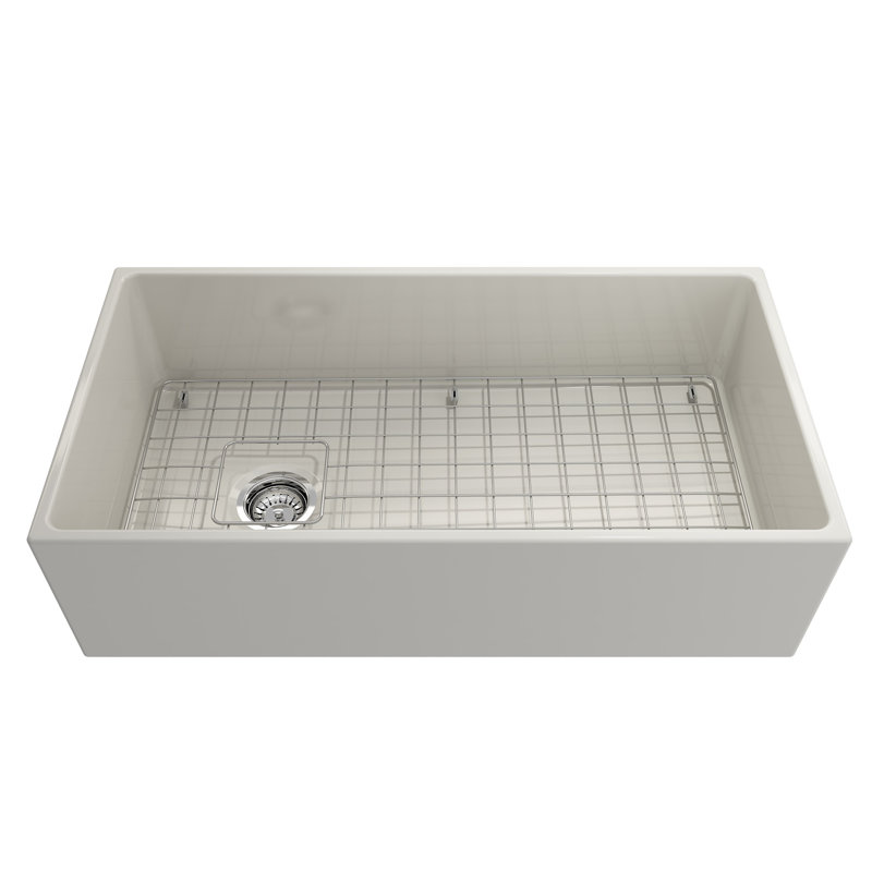 36'' L Fireclay Kitchen Sink, Biscuit