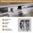 Aluminum Frame Material Double Sliding Opening Shower Door  - 1/4" (6Mm) Clear Tempered Glass With Explosion-Proof Film, Dual Stainless Steel Handles-122071585