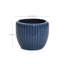 Pots de fleurs ronds en céramique 11 po x 11 po, bleu et vert avec trou de drainage-973972202