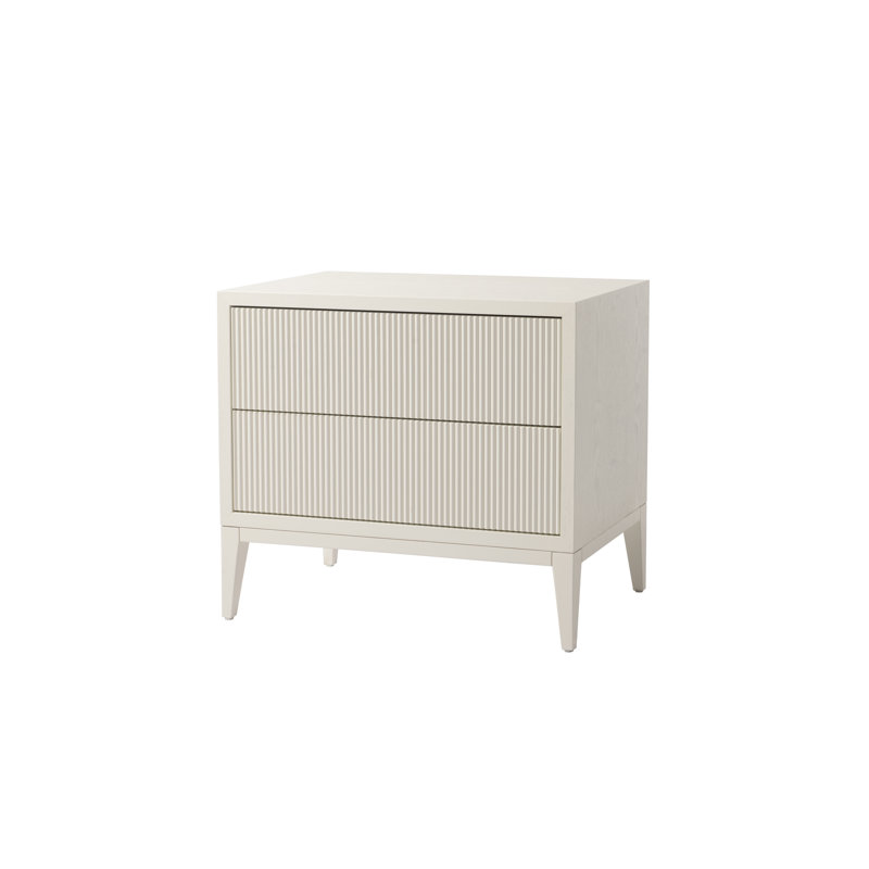 Earther 70cm W Manufactured Wood Bedside Table, White