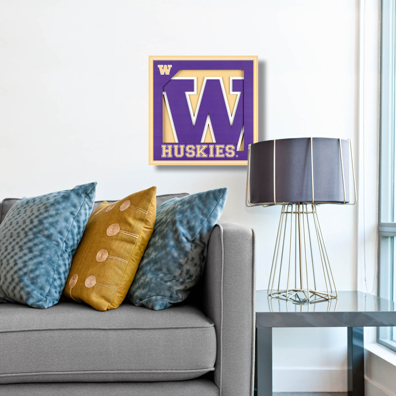 " 3D Logo Series Wall Art-12x12 ", NCAA Washington