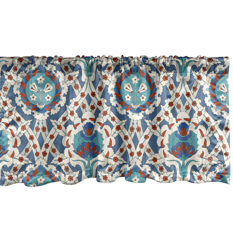 Ensemble de 2 cantonnières Ambesonne damassées style victorien abstrait 46806, L 54 po x L 12 po