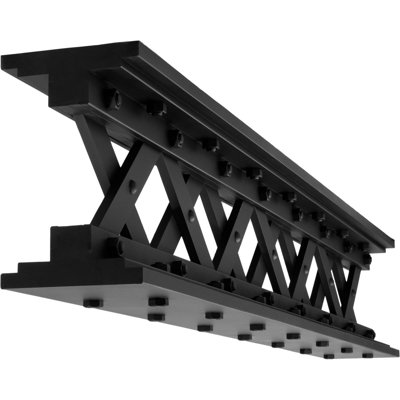 ForgeCraft Industrial Faux Steel Lattice "I" Beam, 7 1/4"W x 11 1/2"H x 288"L, Factory Painted Black